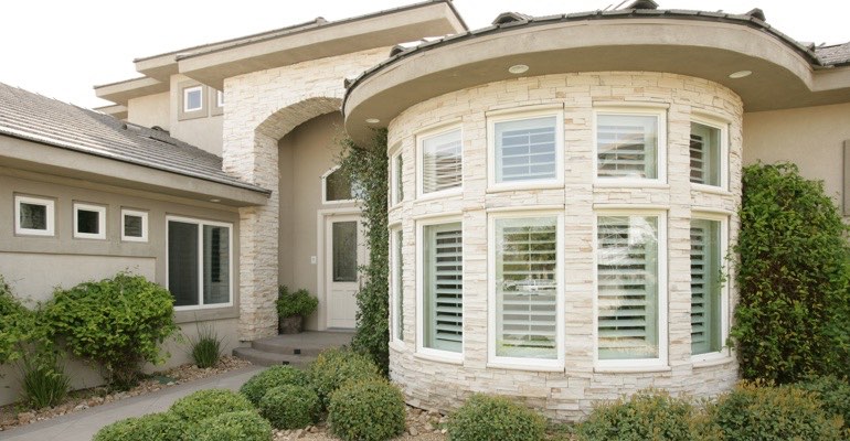 Exterior view of shutters Raleigh home